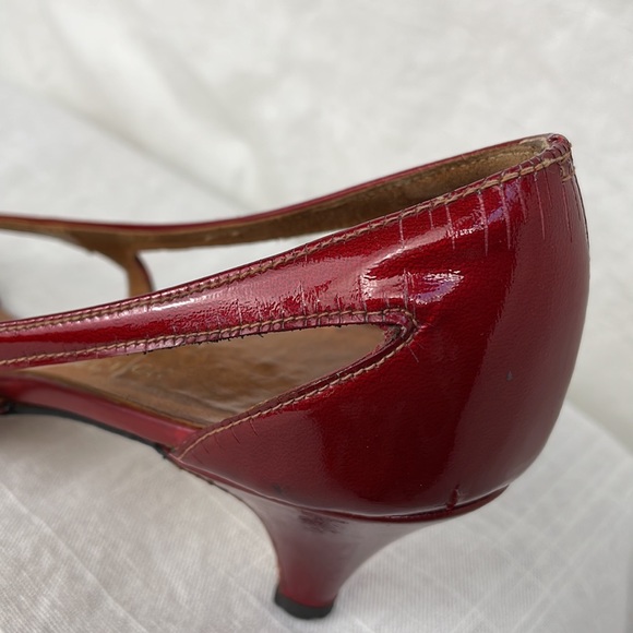 Rare Vintage Levinson’s Signature Collection Candy Apple Red Patent Shoes 60s - Picture 7 of 16